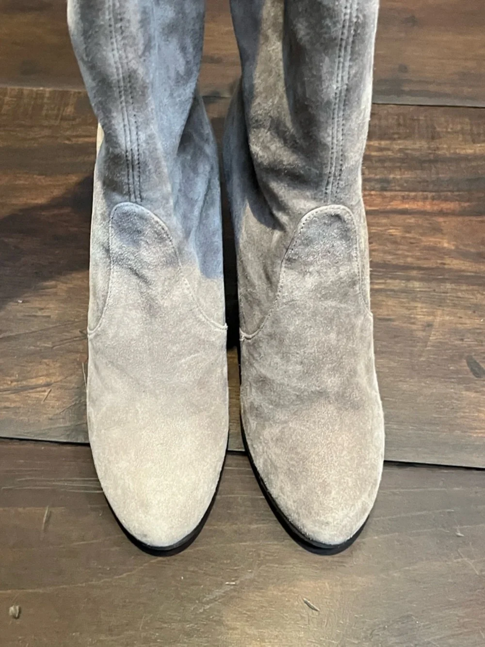Stuart Weitzman Highland Over The Knee Taupe Suede Boots